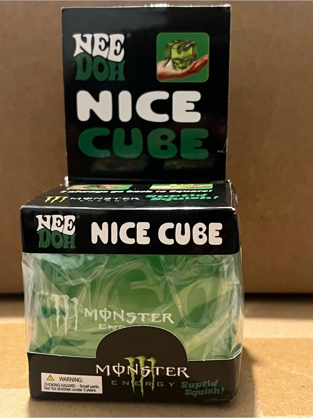 Monster Energy Nice Cube NeeDoh Stress Toy - Green